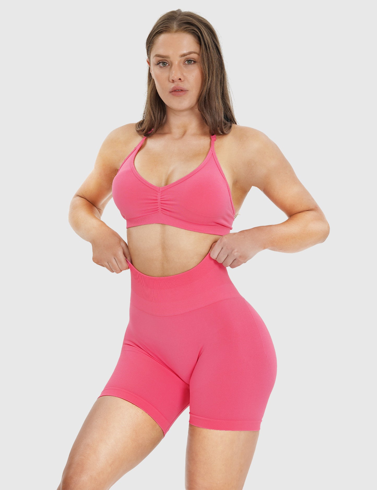NVS Workout Shorts Women Amplify Back Lifted Seamless Scrunch Shorts