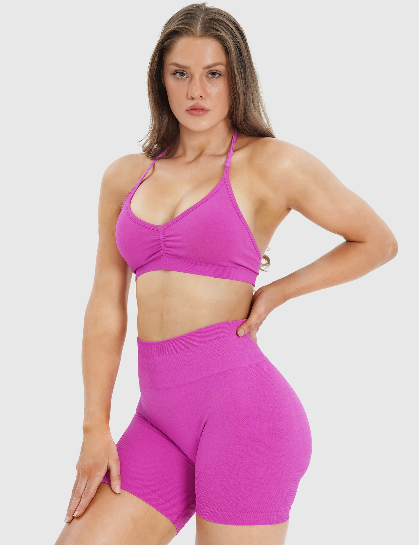NVS Workout Shorts Women Amplify Back Lifted Seamless Scrunch Shorts