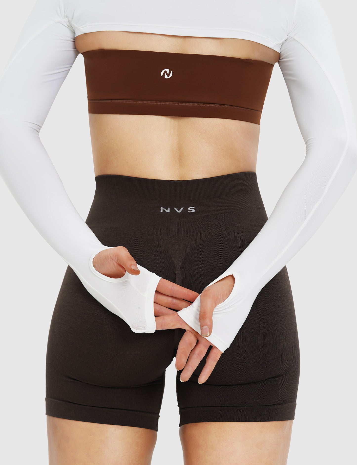 NEWVISISTER NVS Women Long Sleeve Bolero Open Front Workout Cropped Shirts Yoga Sports Shrug