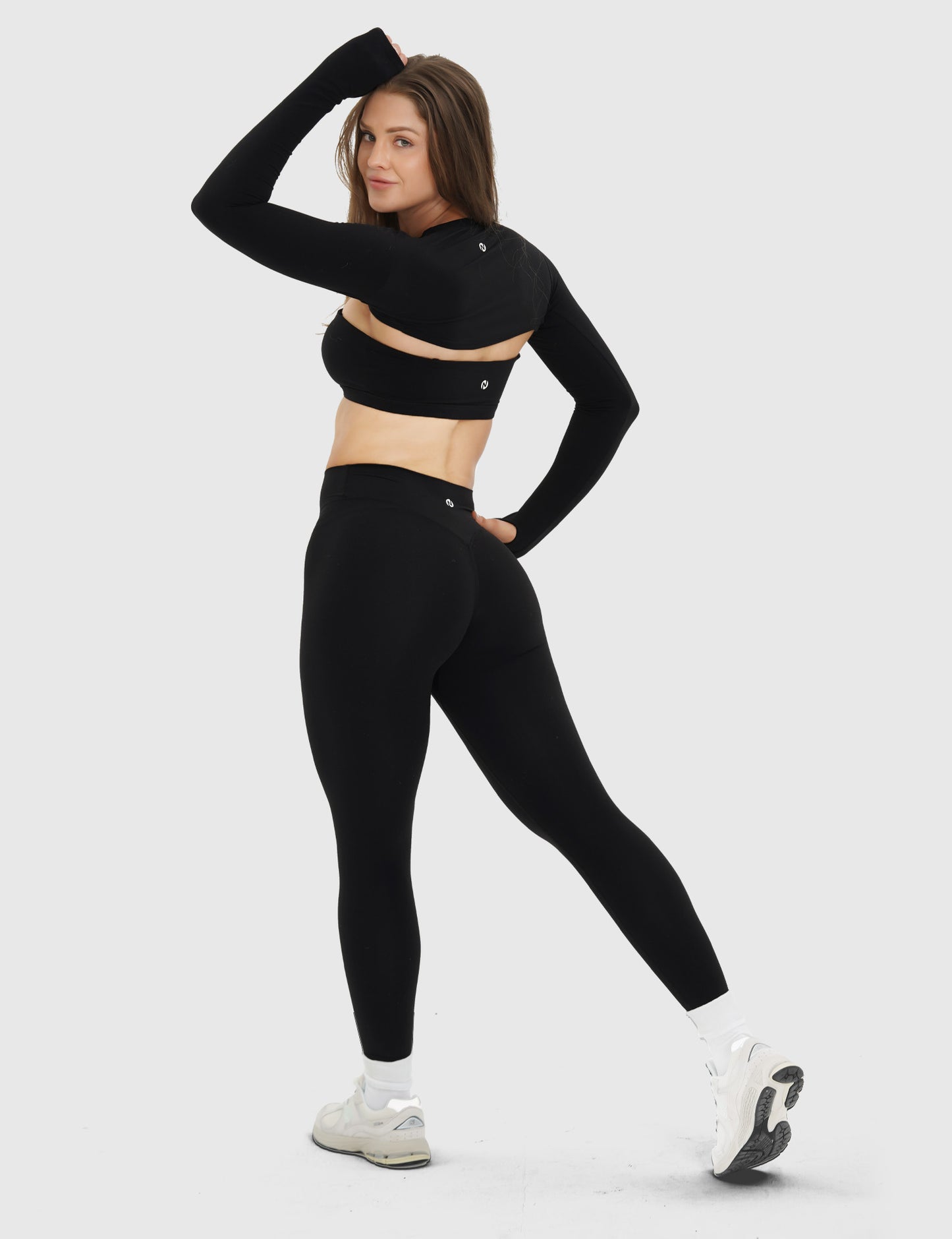 NEWVISISTER NVS Women Long Sleeve Bolero Open Front Workout Cropped Shirts Yoga Sports Shrug