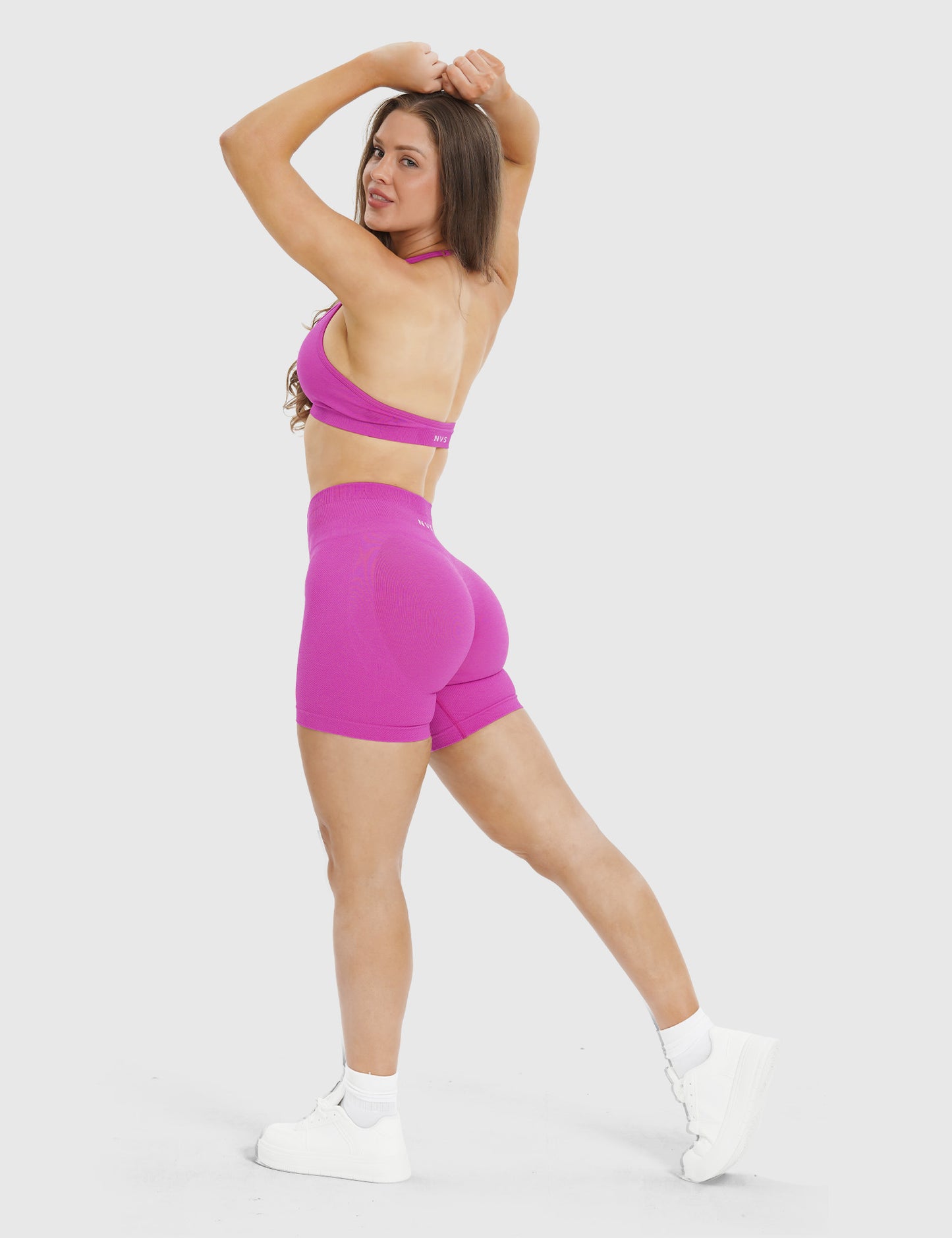 NVS Workout Shorts Women Amplify Back Lifted Seamless Scrunch Shorts